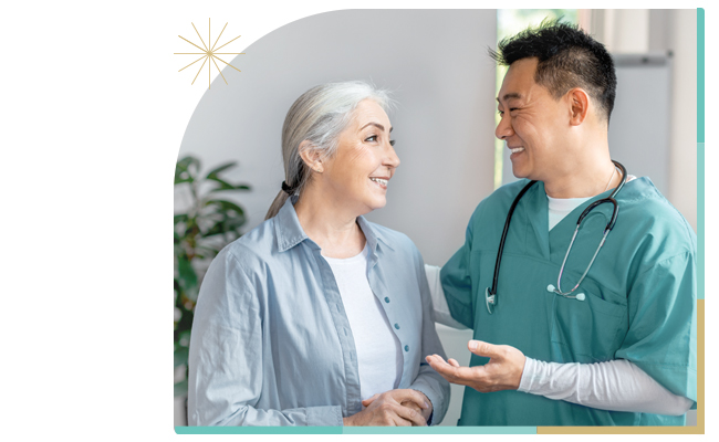 Female patient with male nurse provider