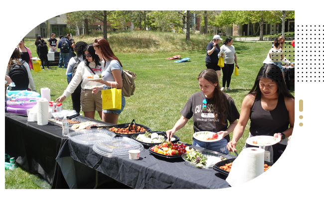 Group of nursing students at an event
