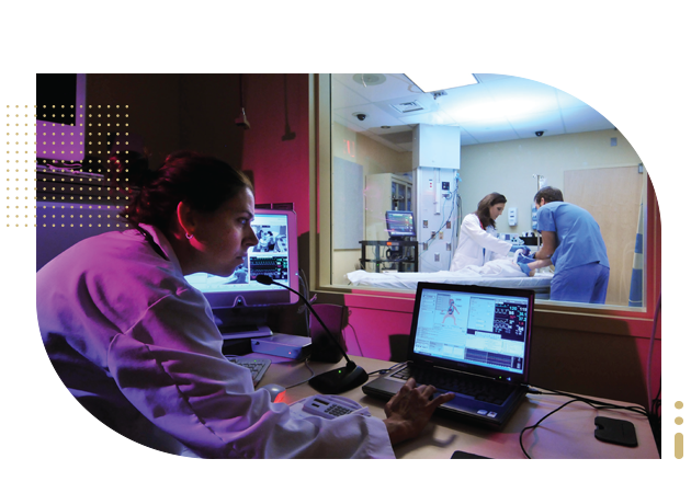 CU Nursing's simulation lab control room