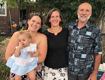 Amy Quinn and her daughter, Ana Williams and Amy's Husband