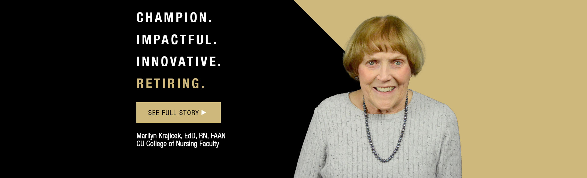Marilyn Krajicek on retirement