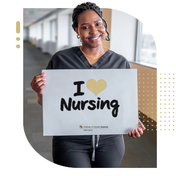 Female student holding 